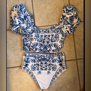 NWOT two-piece swimsuit, large